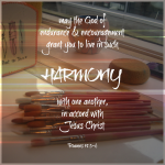 Sabbath Words…Harmony
