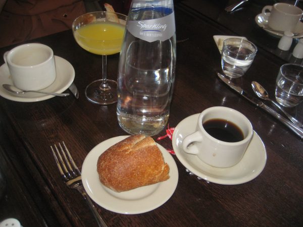 hot bread with coffee