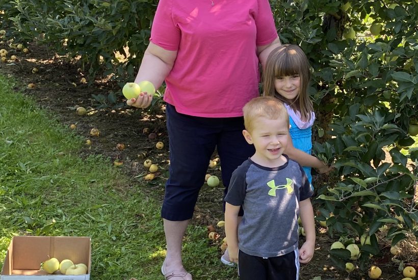 Me and Grands Autumn Apple Picking