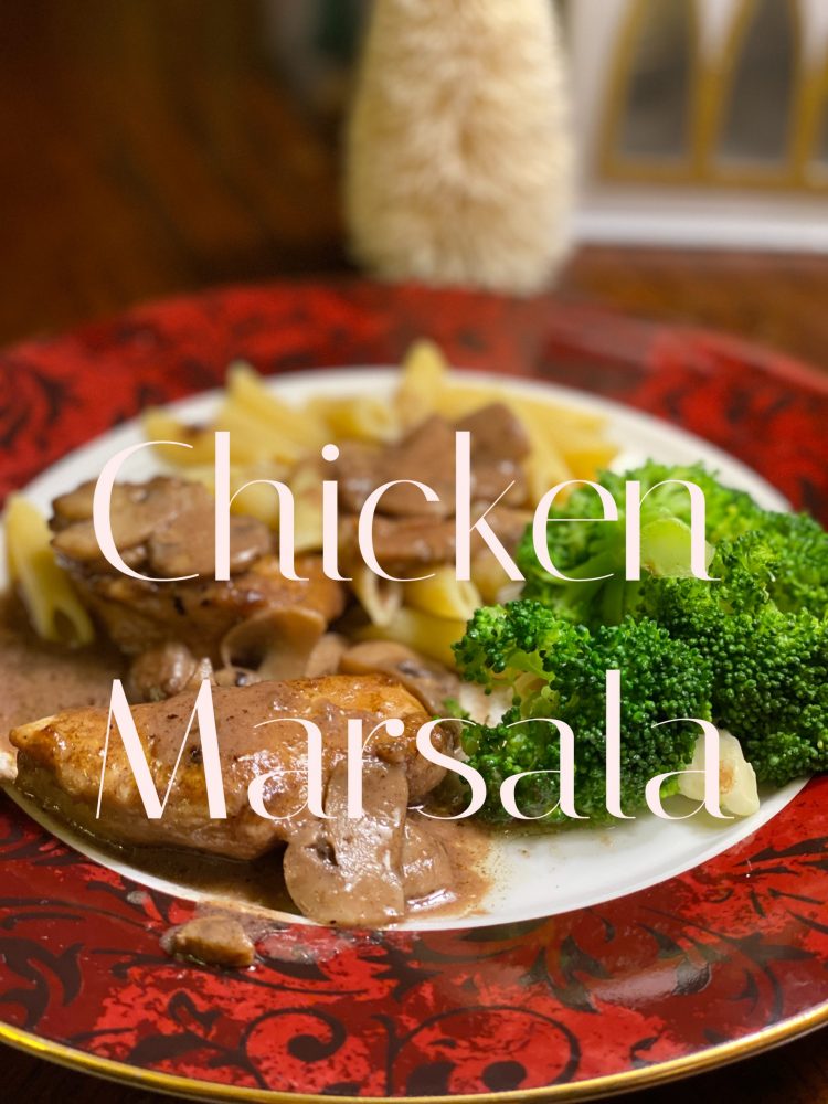 chicken marsala with broccoli