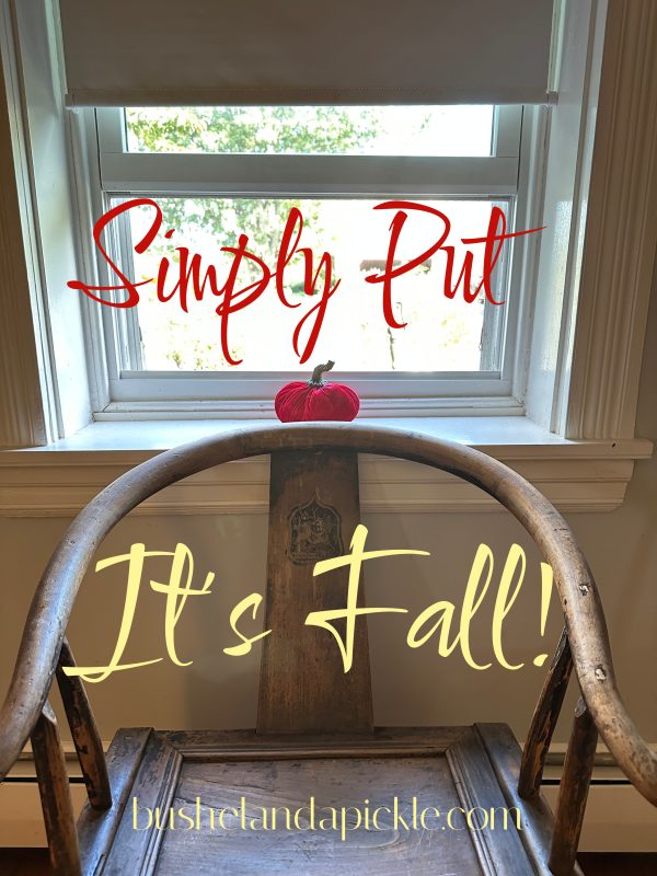 Simply Put It is Fall