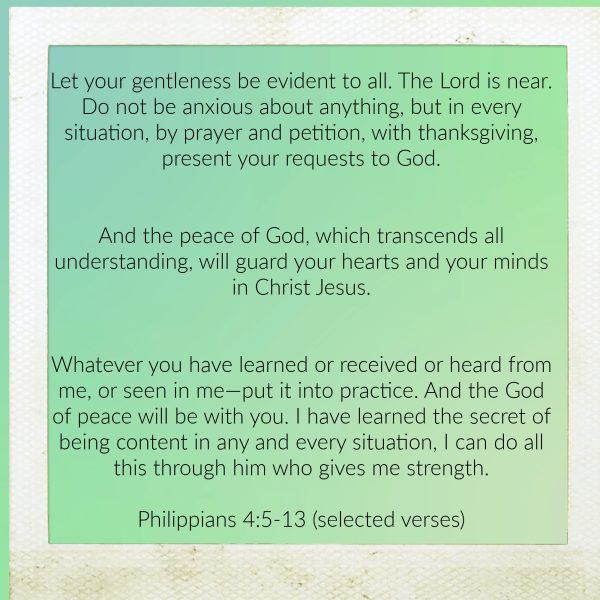 Philippians 4:5-13 selected verses