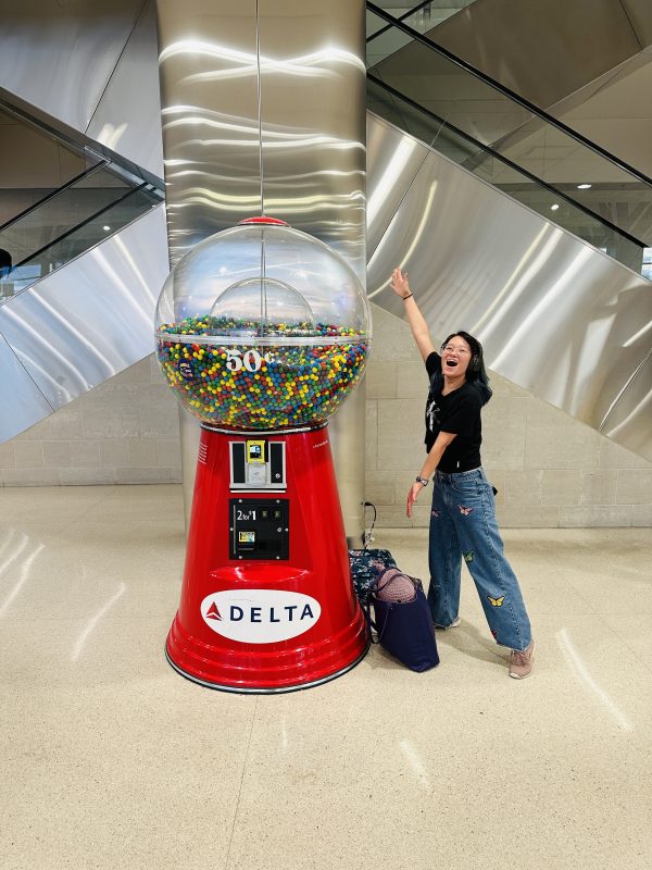 Giant Gunball Machine in Detroit Airport