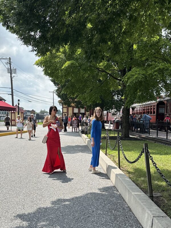 Mrs. Peacock, Miss Scarlet by Train